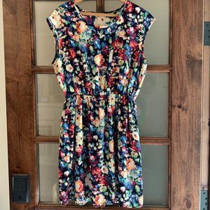 Nordstrom Soprano Women’s Floral Print Sleeveless Mini Dress (Size L)